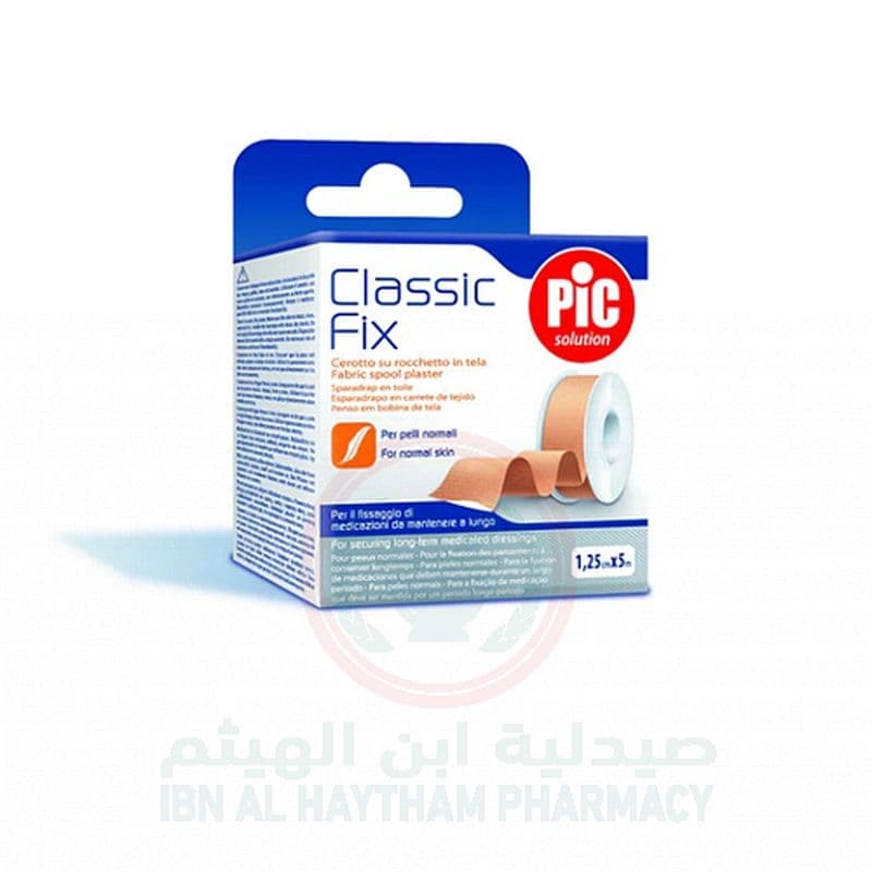 Pic Fabric Spool Plaster Classic Fix 1.25Cm X 5M