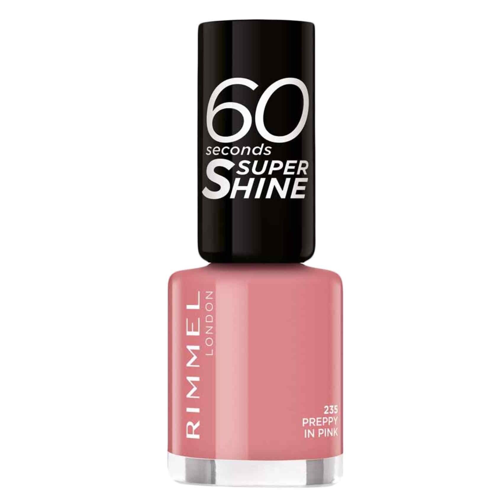 Rimmel London 60 Sec Super Shine Nail Polish 235 Preppy In Pink 8 Ml