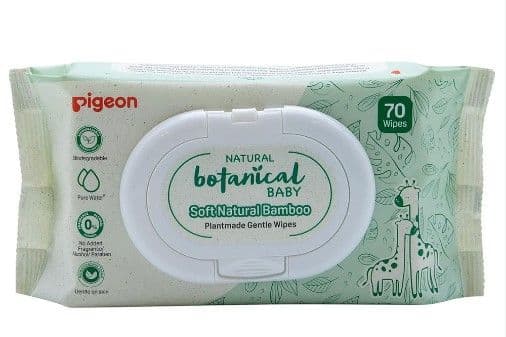 Pigeon Soft Natural Bamboo Baby Gentle Wipes 70's