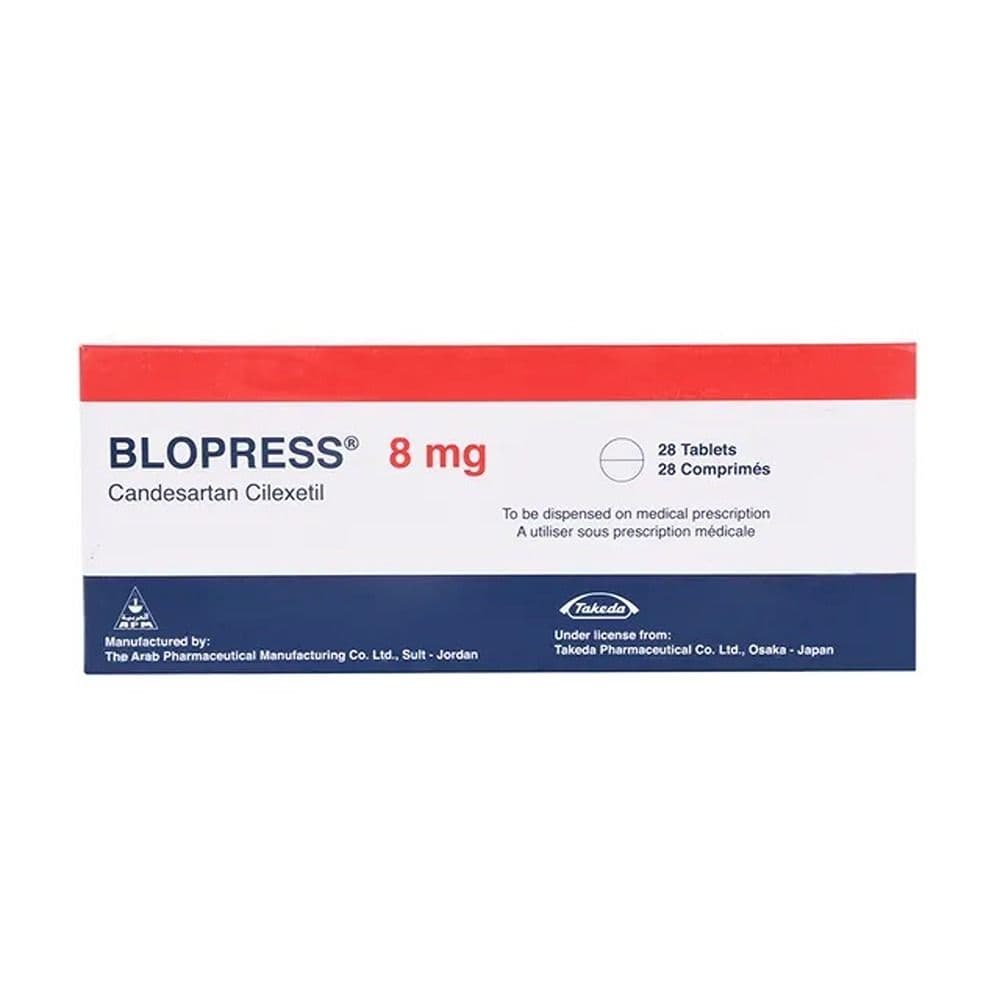 Blopress 8 Mg 28 Tablets