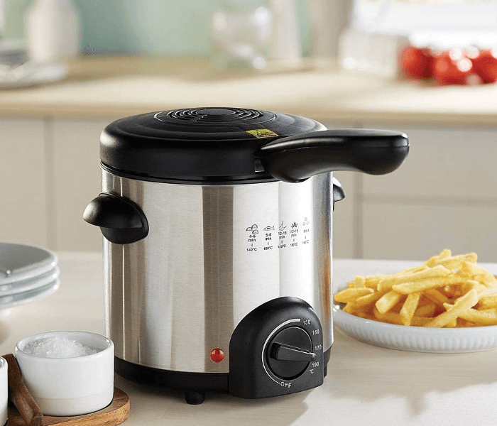 Mini Deep Fat Chip Fryer - Silver