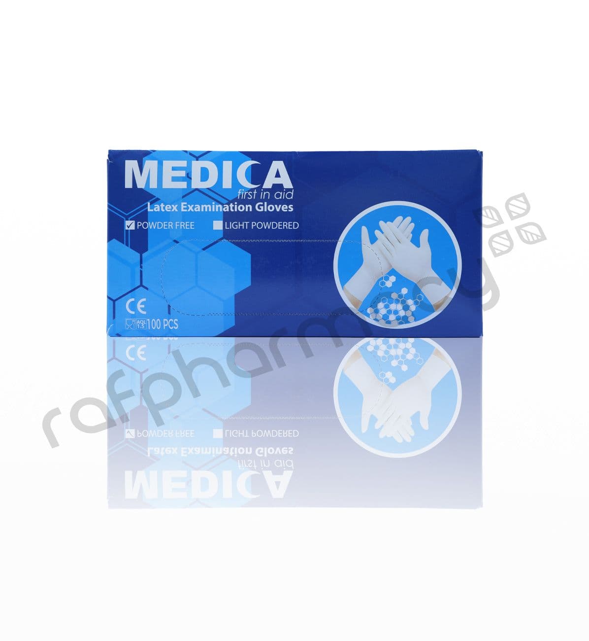 Medica Disposible Latex Gloves P/F (M) 100'S #59818