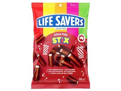 Life Savers Cola Fizz Stix Candy Lollies 200G