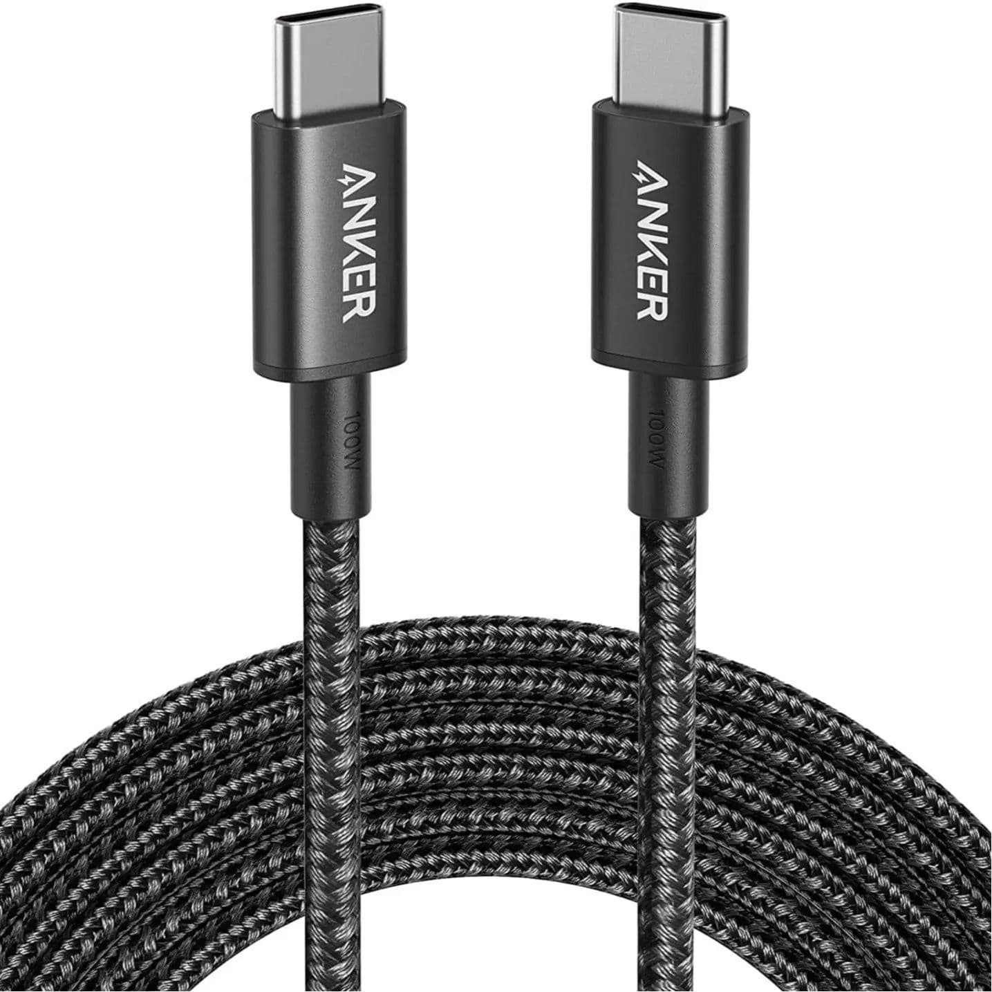 Anker 322 Usb - C To Usb - C Braided Cable 3Ft (0.9M) Black - A81F5