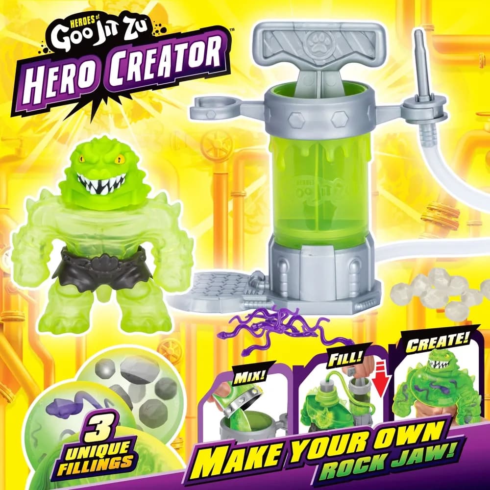 Heroes Of Goo Jit Zu Hero Creator Make Your Own Rock Jaw Figure Kit (13 Cm)