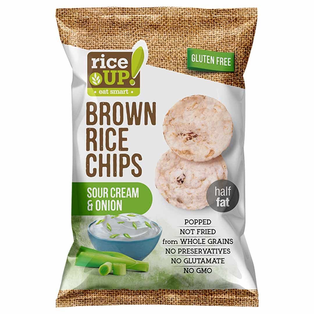 Rice Up Brown Rice Chips Sour Cream & Onion 60G 60G