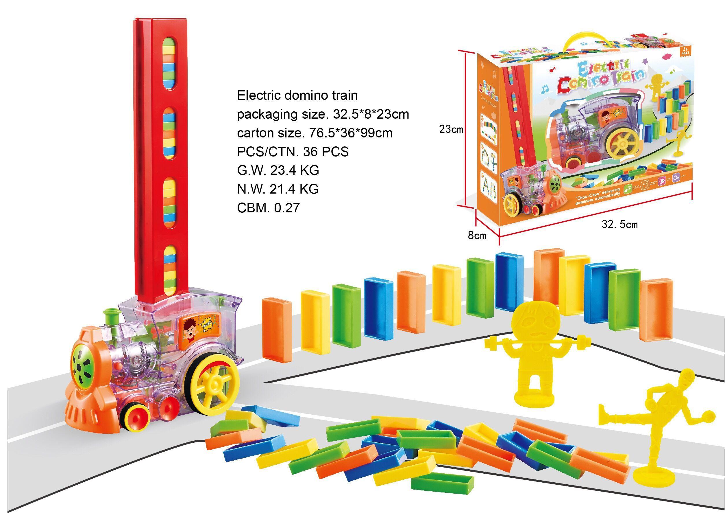 80pcs Electric Domino Train