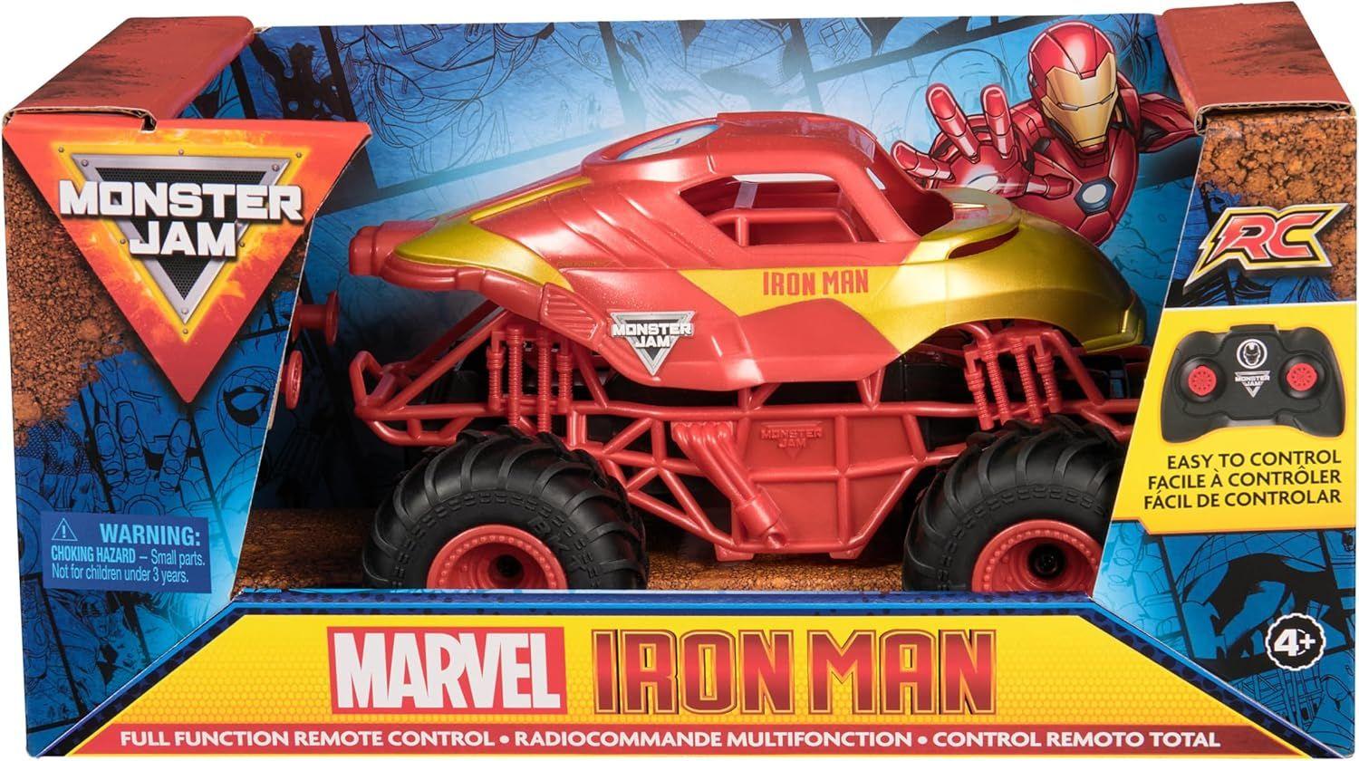 Monster Jam Marvel Iron Man Rc Monster Truck 1:24 Scale