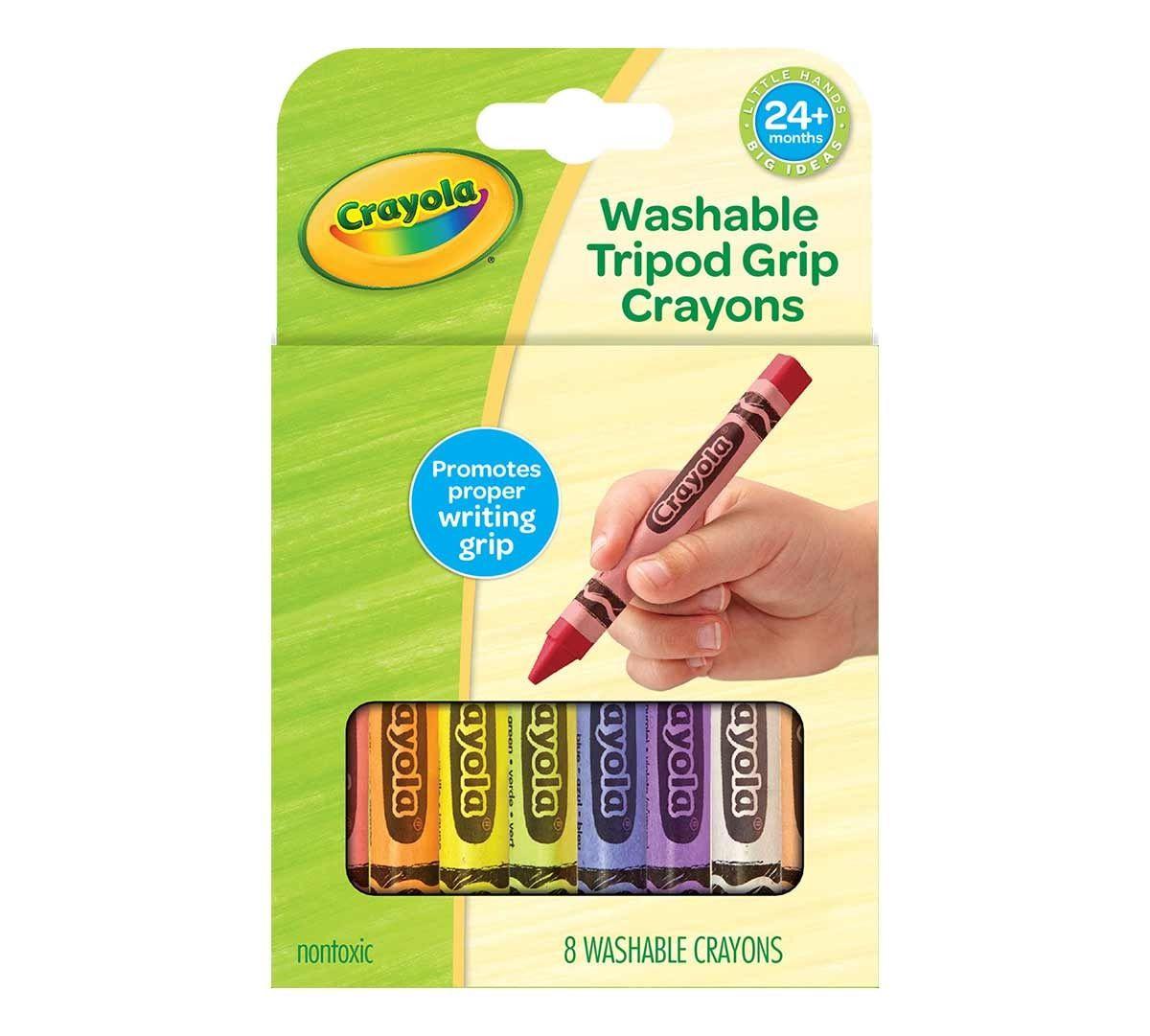 Crayola 8 Crayons Wash Tripod Grip Crayons