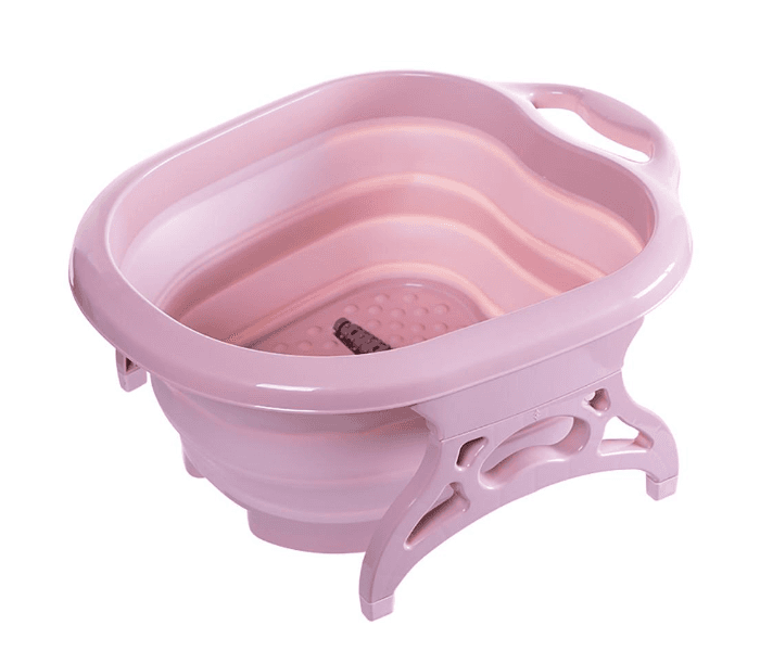 Portable Folding Bubbling Foot Massager - Pink