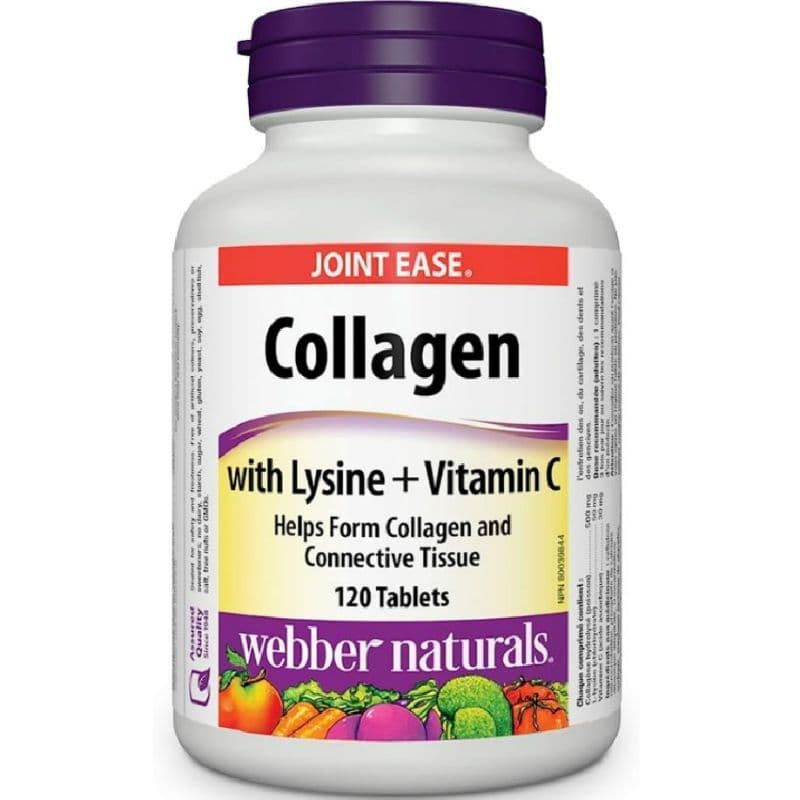 Webber Naturals Collagen With Lysine + Vitimin C Tablet  120 Tab