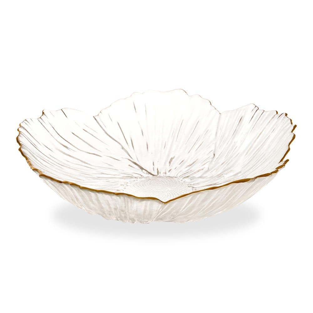 Zany Glass Fruit Plate, Gold & Clear - Medium