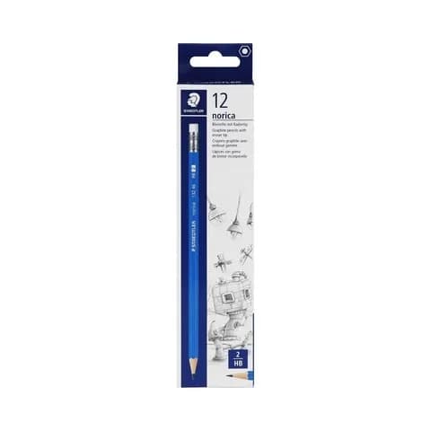 Staedtler Norica Pencils Hb2 With Eraser Tip 12Pcs