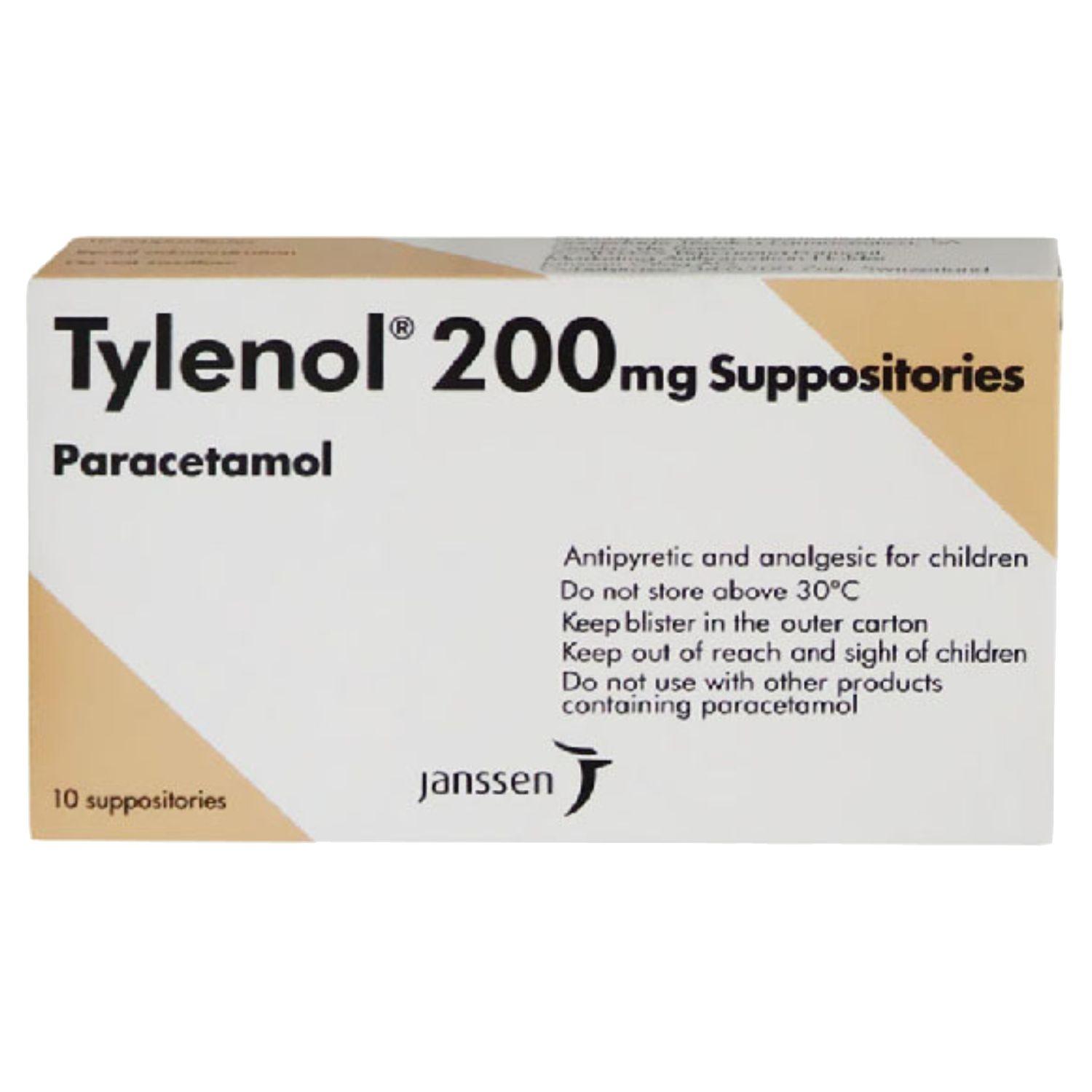 Tylenol 200 Mg Suppositories 10 S