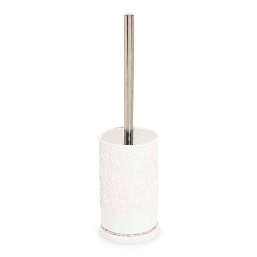 Kathy Toilet Brush Holder, White - 10X16.8 Cm