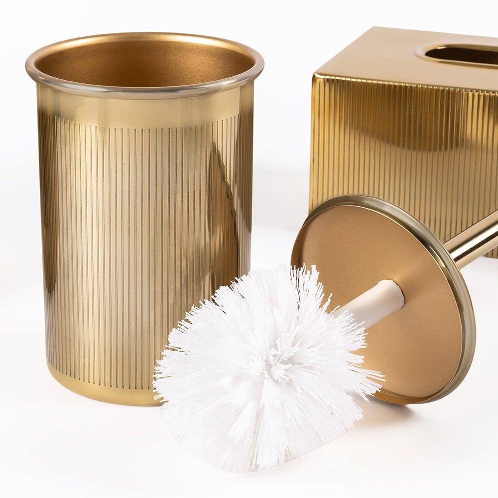 Regalia Toilet Brush Holder, Gold - 10.5X36 Cm