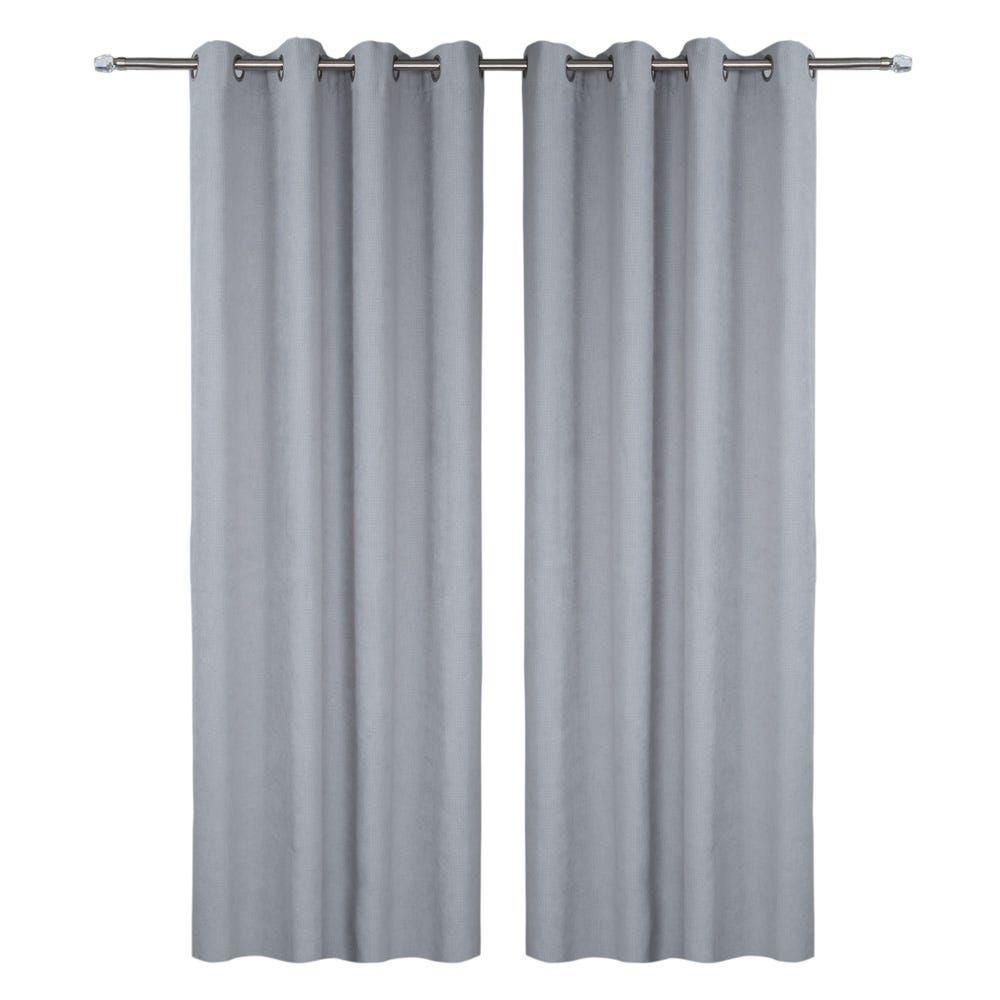 2-Piece Clementia Curtain, Grey - 140X240 Cm