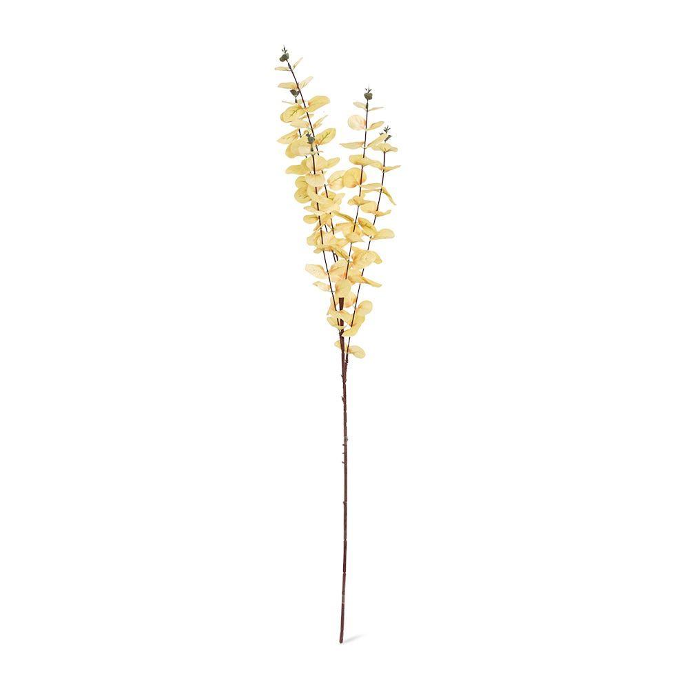 Satin Eucalyptus Spray, Light Yellow - 102 Cm