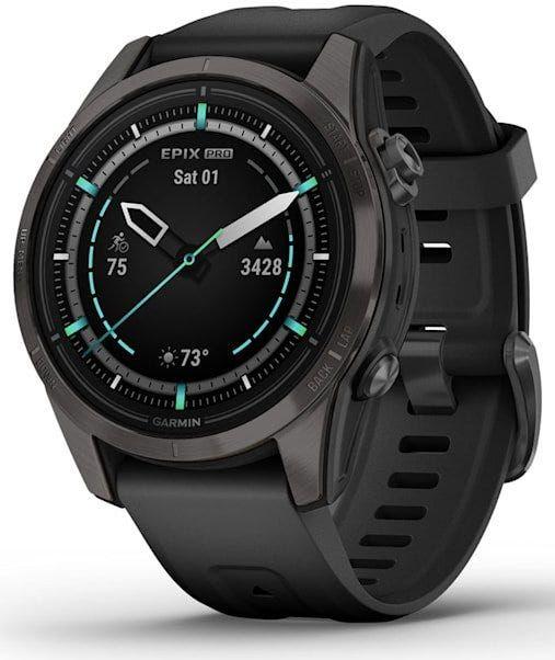 Garmin Epix Pro (G2) 42 Mm Saph Crbn Gry Dlc Ti, Black, Emea 010-02802-15