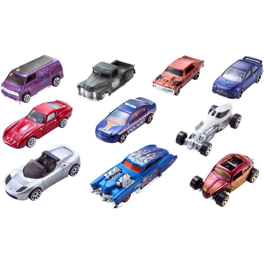 Hot Wheels Exclusive Decoration Car Set (Pack of 10, Styles May Vary)