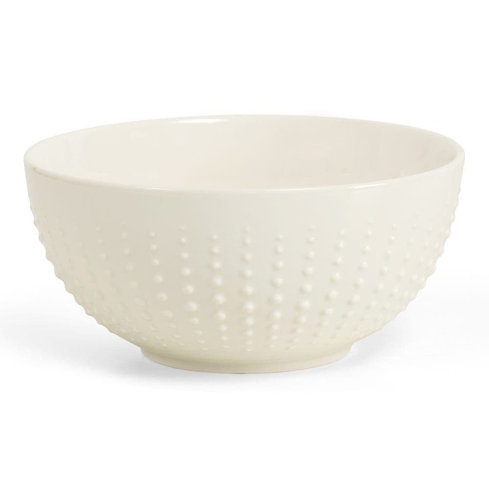 Drops Porcelain Bowl, White - 16 Cm