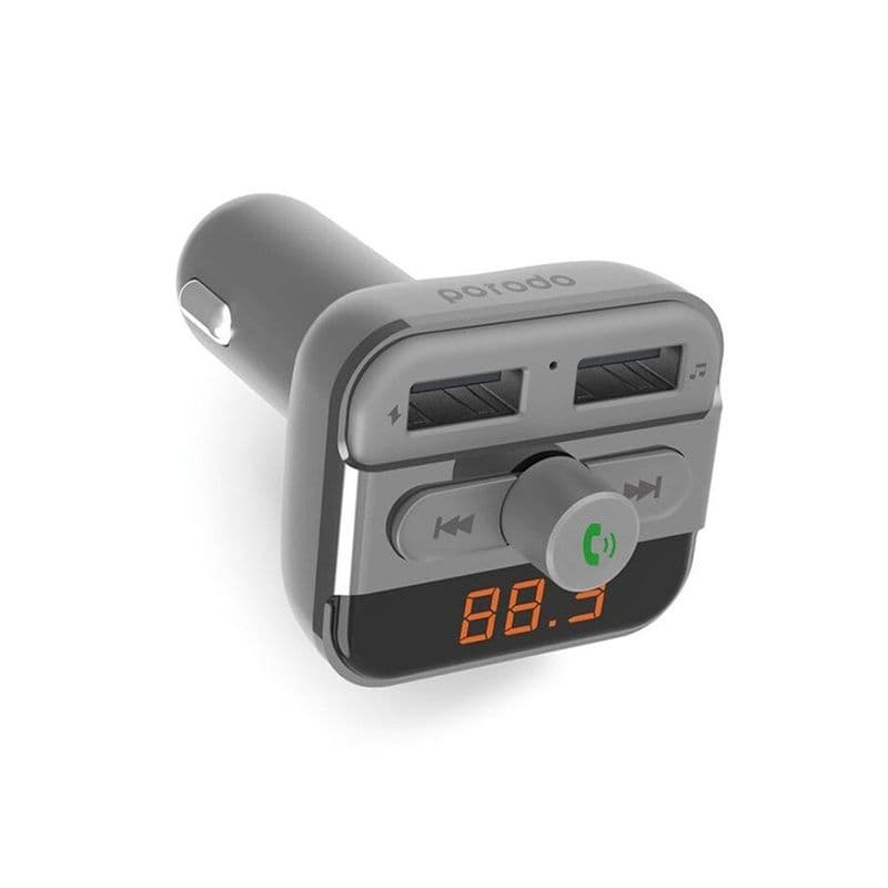 Porodo Fm Transmitter And Fast Charging Car Charger 3.4 Amp / 15W Black