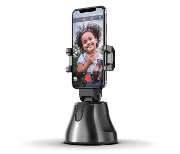 TikTok 360 Rotation Selfie Auto Face and Object Tracking Smart Shooting Camera - Black