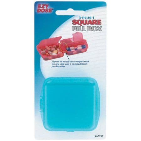 Ezy Dose Square Pill Box   1PC