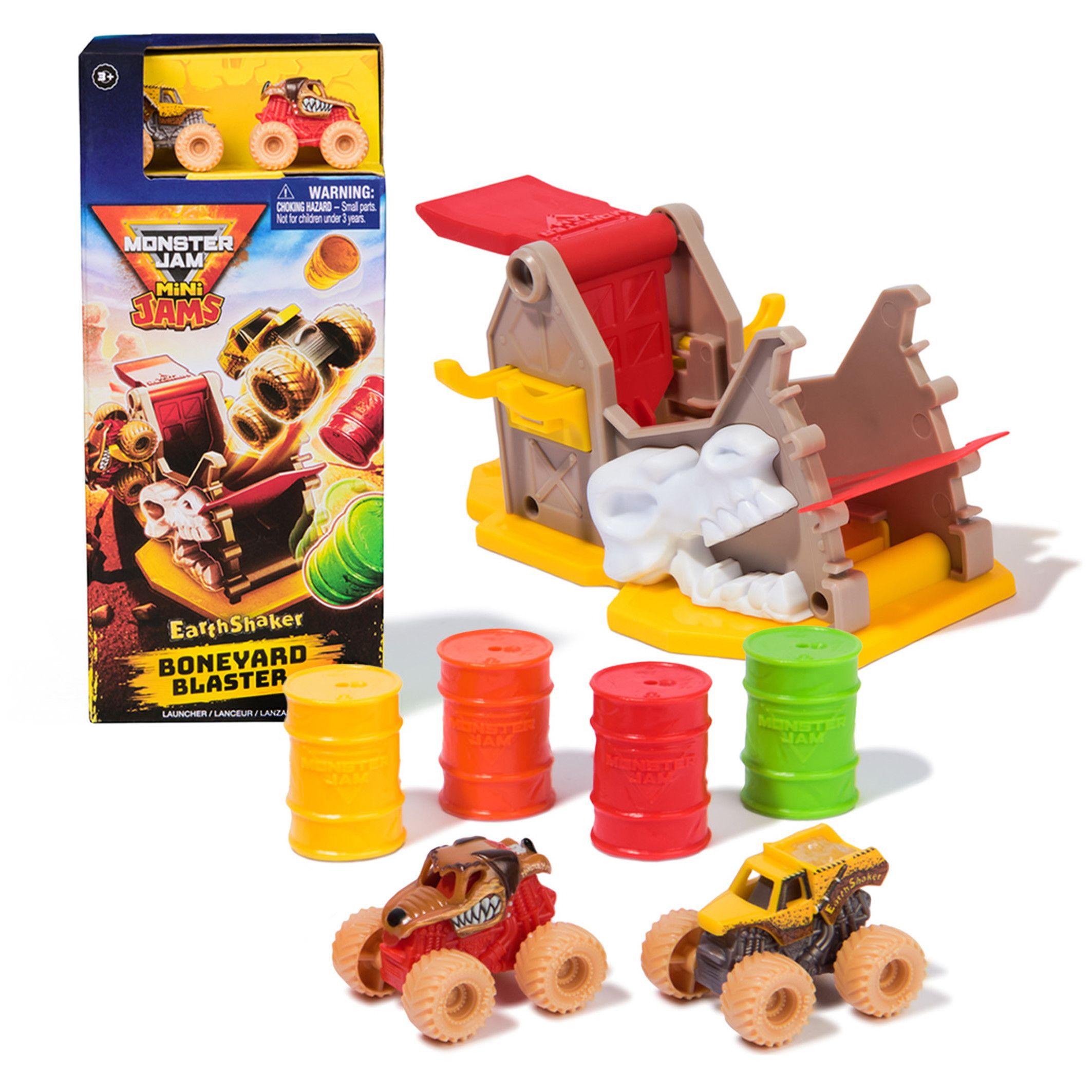 Monster Jam Mini Jams Earthshaker Boneyard Blaster Playset