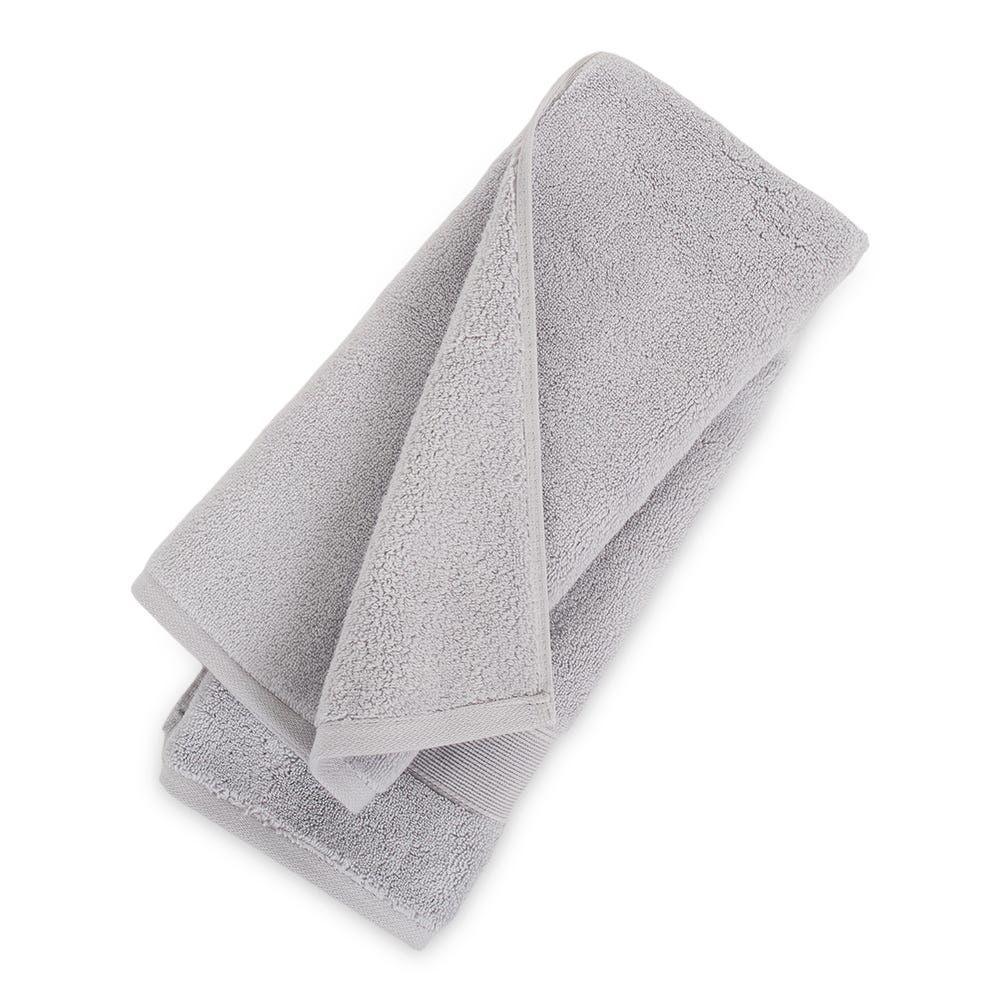 Micro Pleated Hand Towel, Silver Grey - 50X80 Cm