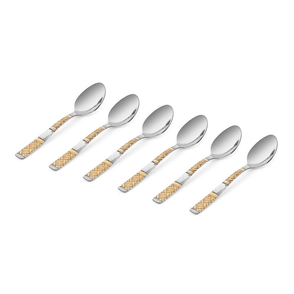 Lunox 6-Piece Tea Spoon Set, Silver - 13 Cm