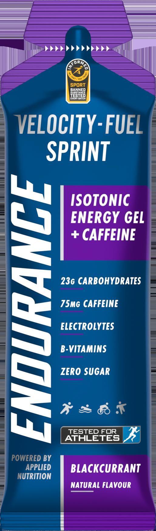 Endurance Velocity Gel Sprint Blaccurrant ( Caffeine)