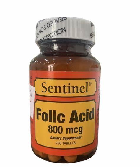 Sentinel Folic Acid 800Mcg Tab 250'S