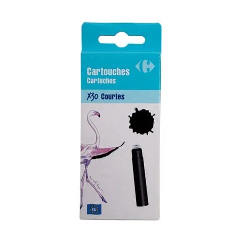 Carrefour Short Cartridge Black Ink 30 Pieces Pack