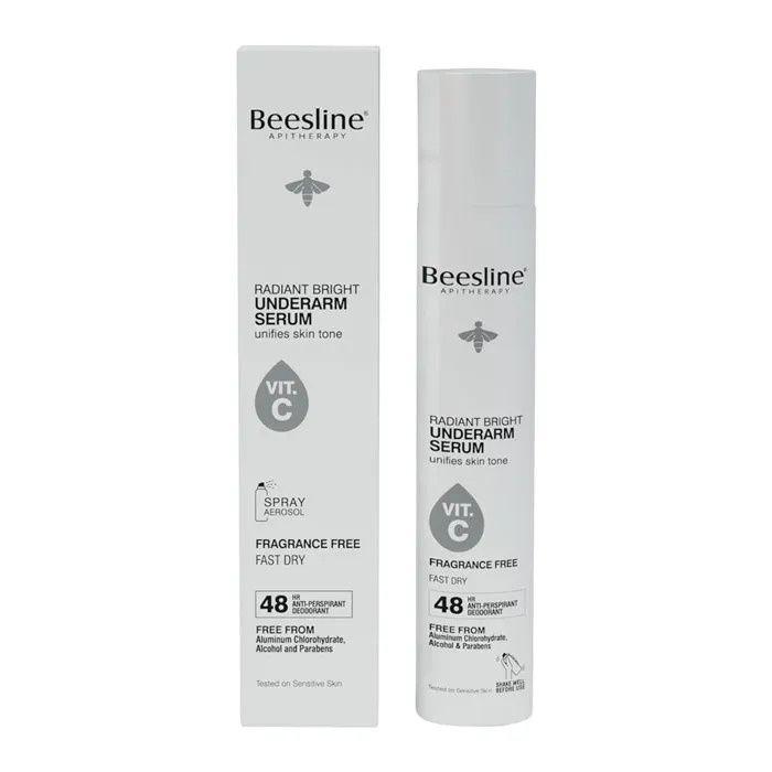 Beesline Deodorant Radiant Bright Underarm Fragrance Free Spray150 Ml