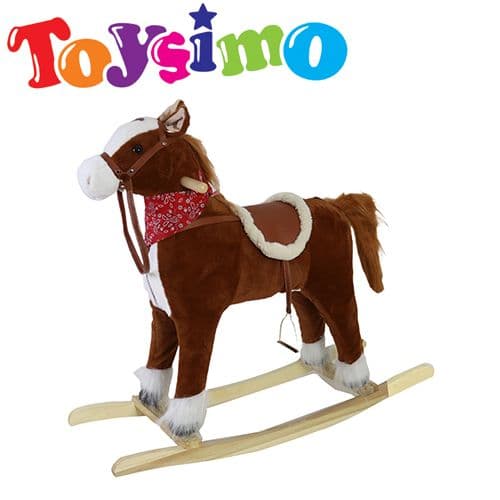 Brown Big Rocking Horse 75X90Cm