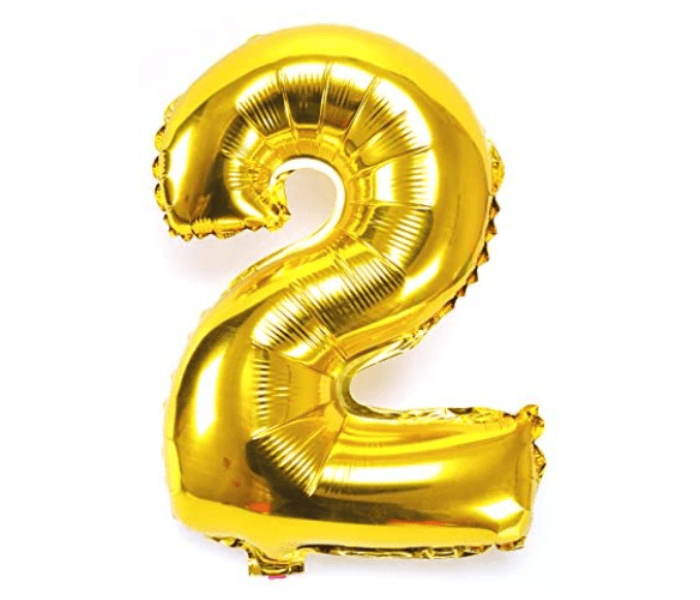 Mira Decor M-D-Fn16-5-2 16 Inch Number -2 Foil Balloon -Gold Slr