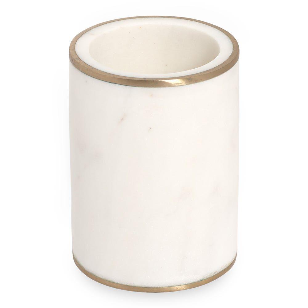 Luxe Tumbler, White Marble - 7.6X10.2 Cm