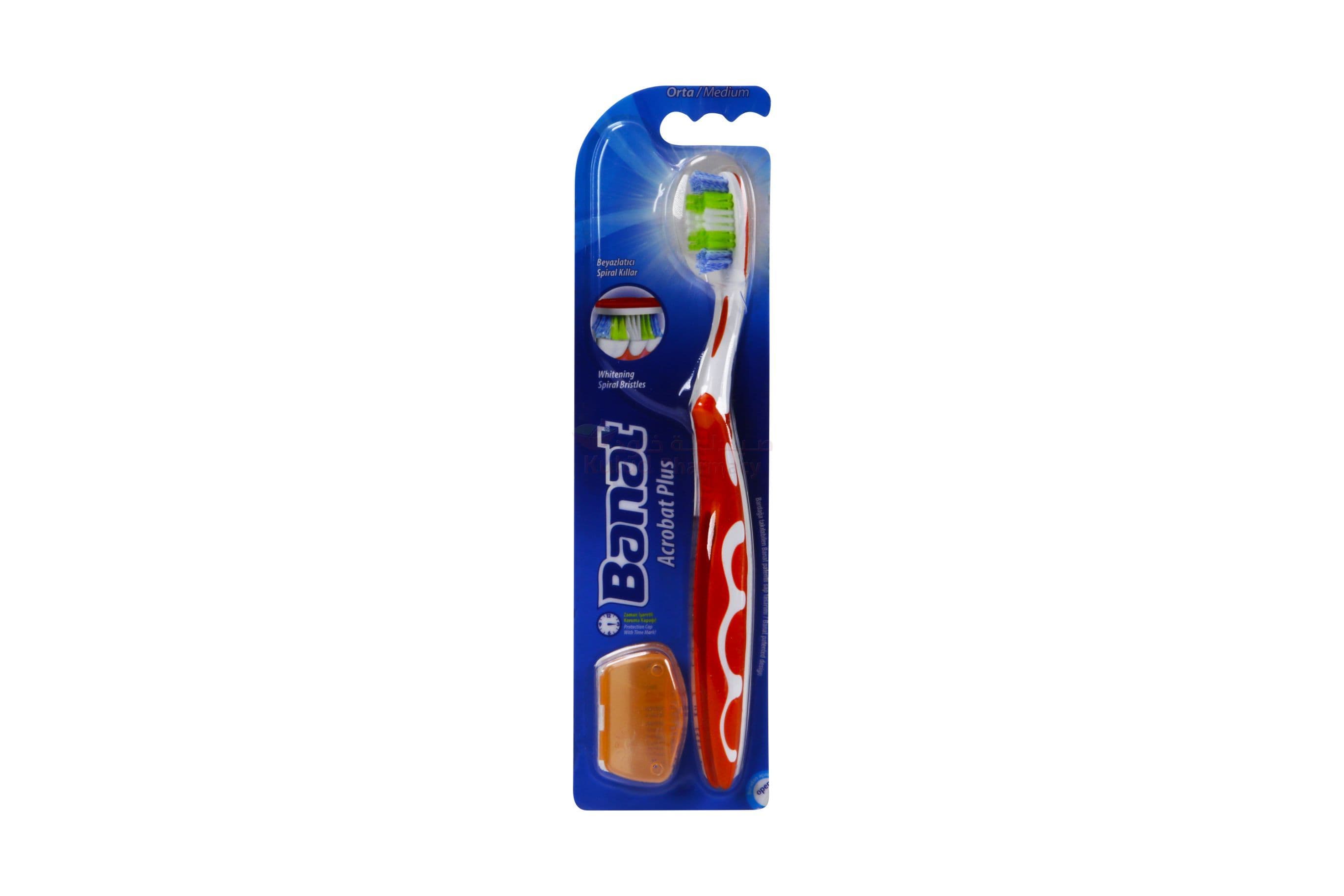 Banat Acrobat Plus Medium Toothbrush  1 PC