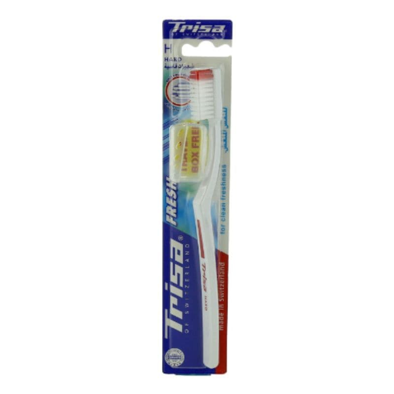 Trisa Fresh Hard + Travel Cap Toothbrush  1 PC