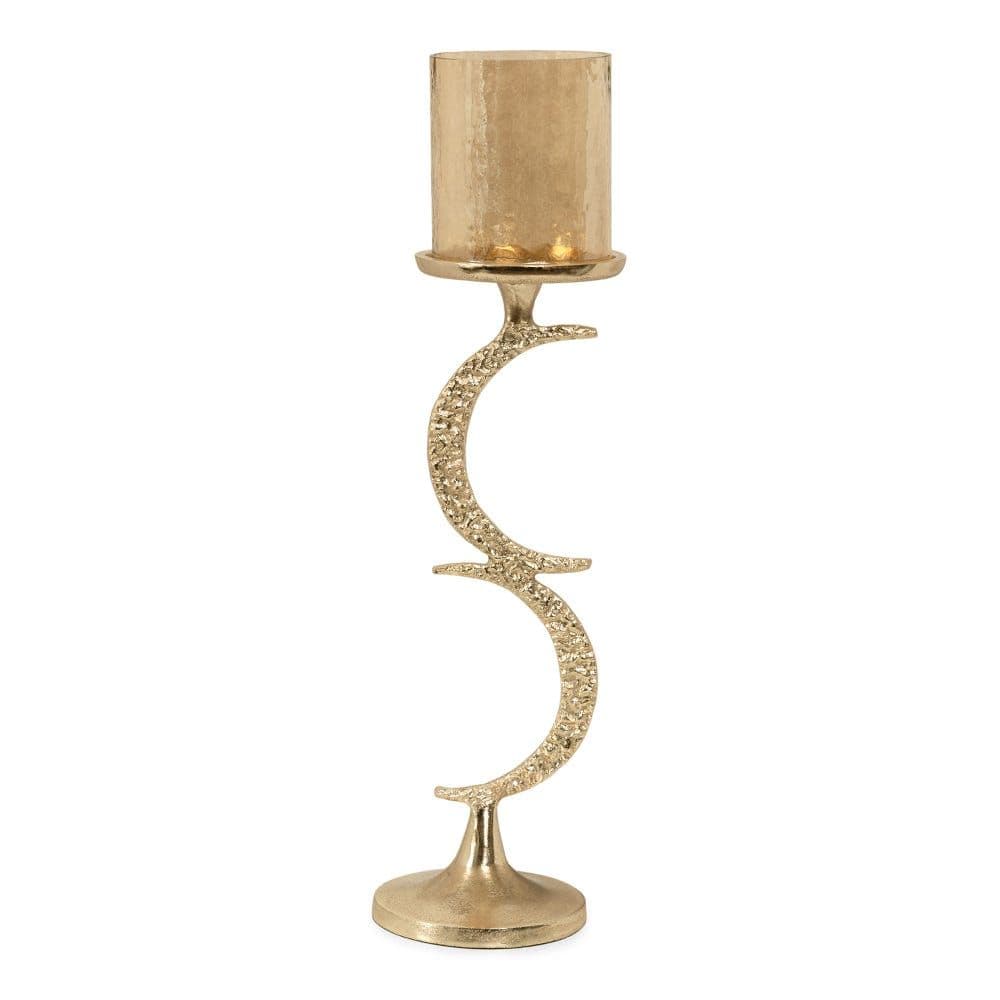 Yasht Candle Holder, Gold - 10X42 Cm