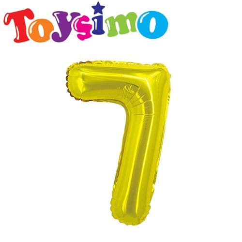 40-Inch Gold Color Number 7 Balloon
