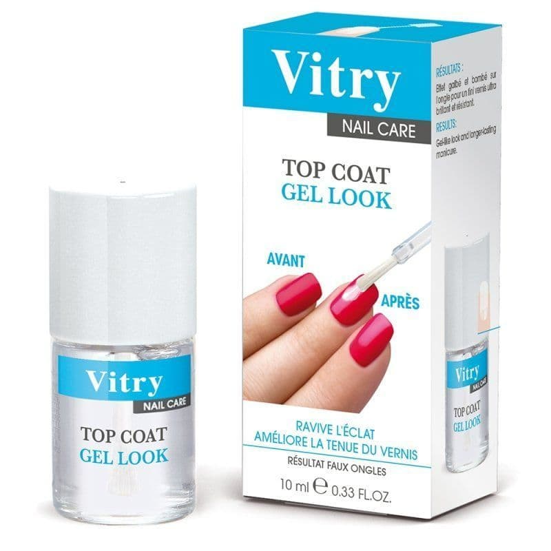 Vitry Top Coat Gel Look Nail Polish  10 ML