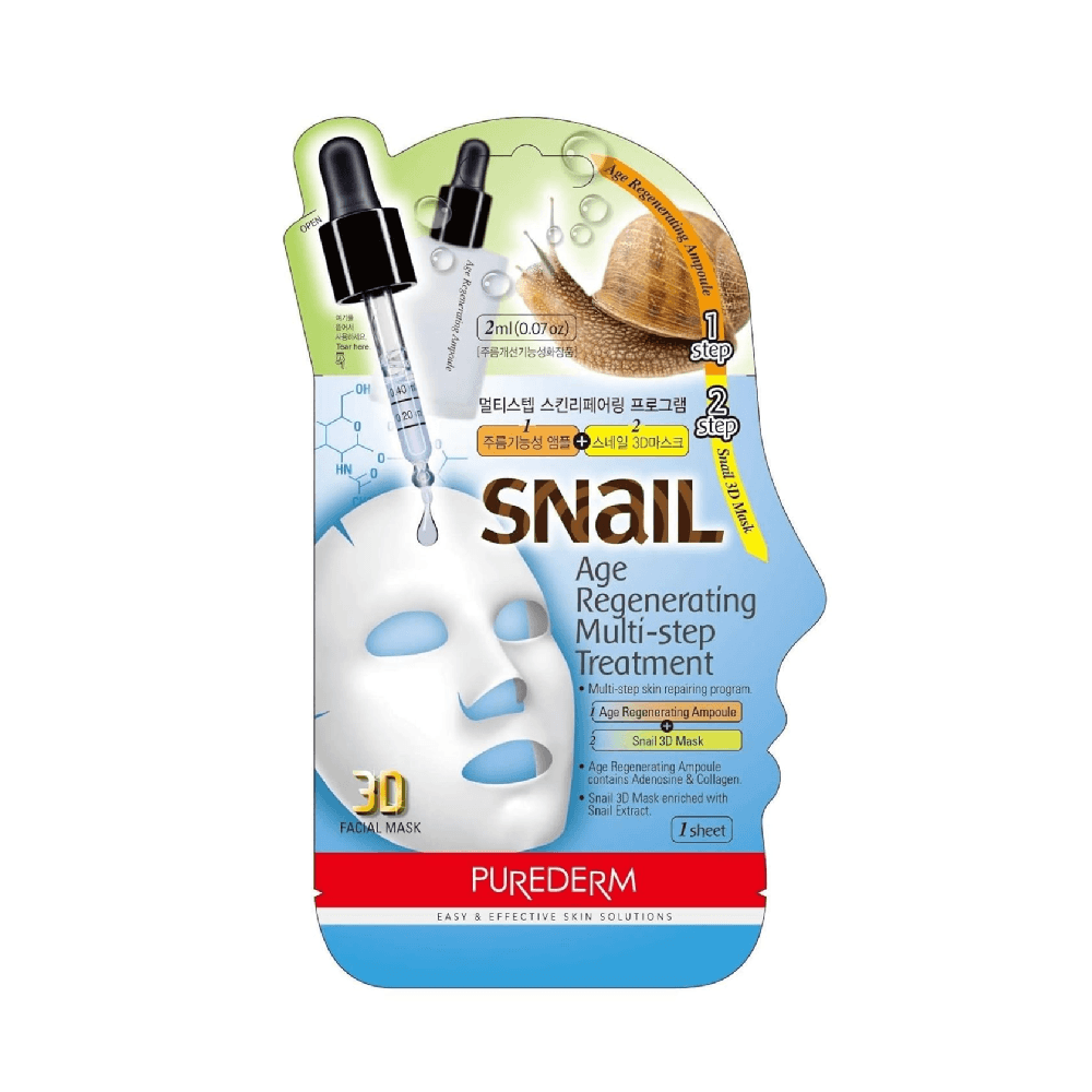 Purederm Age Regenerating Multi-Step Treatment Ampule & Snail 3D Facial Mask