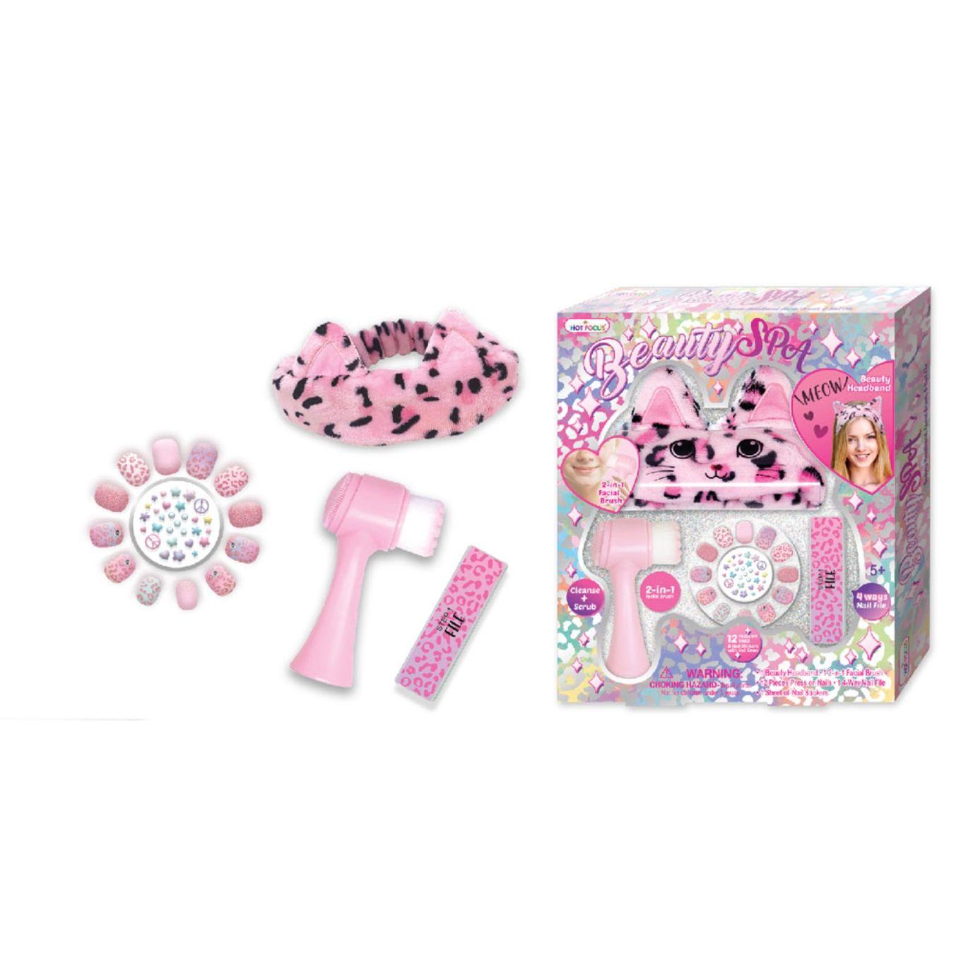 Hot Focus Beauty Spa Leopard Facial And Nail Set