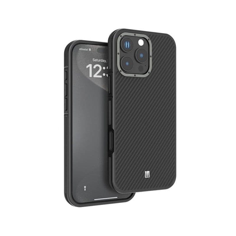 Levelo Ox Carbon Case-Iphone 16 Pro Max -Iphone 16 Pro - Gray