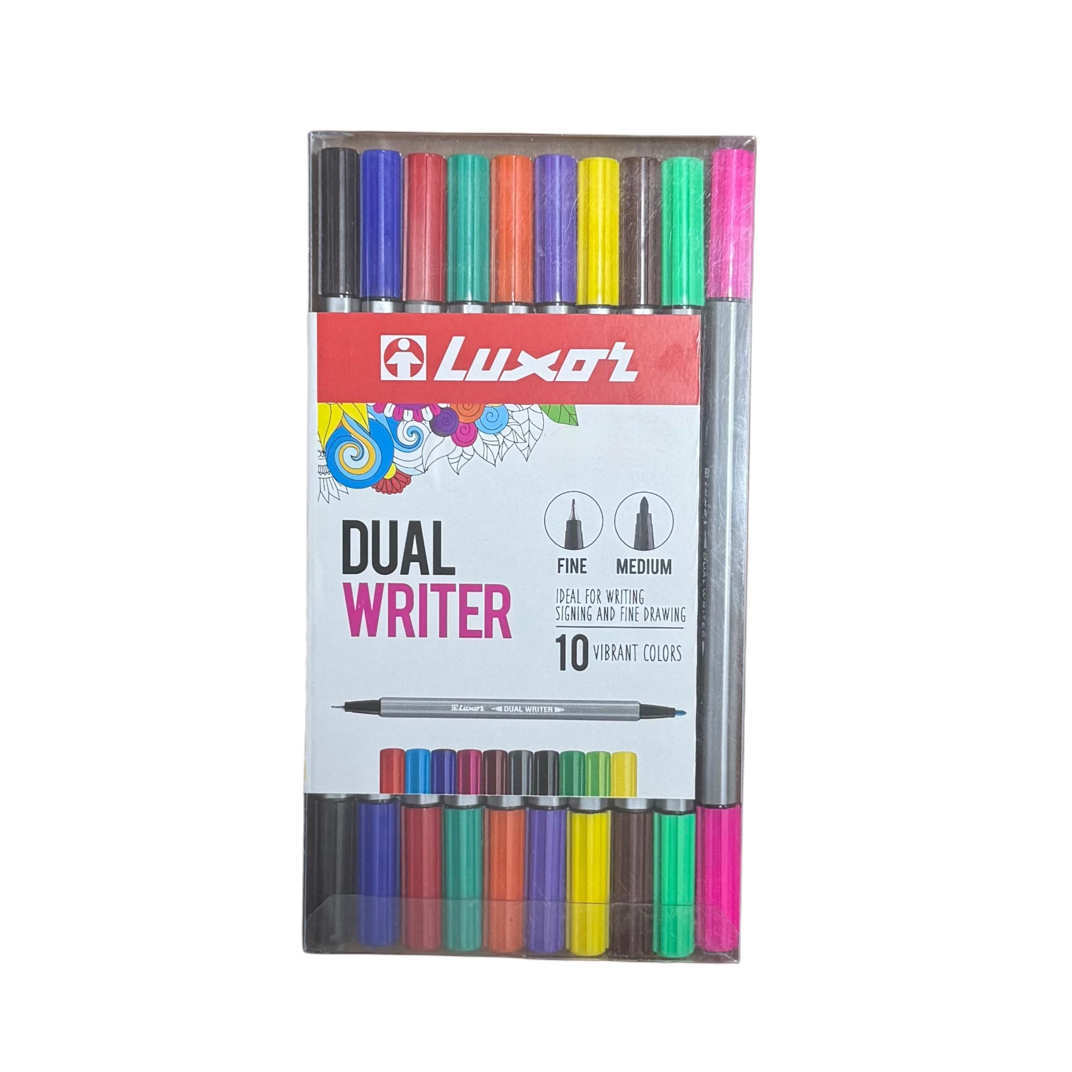 Luxor Dual Writer 10-Pack (Fine And Medium Tips)
