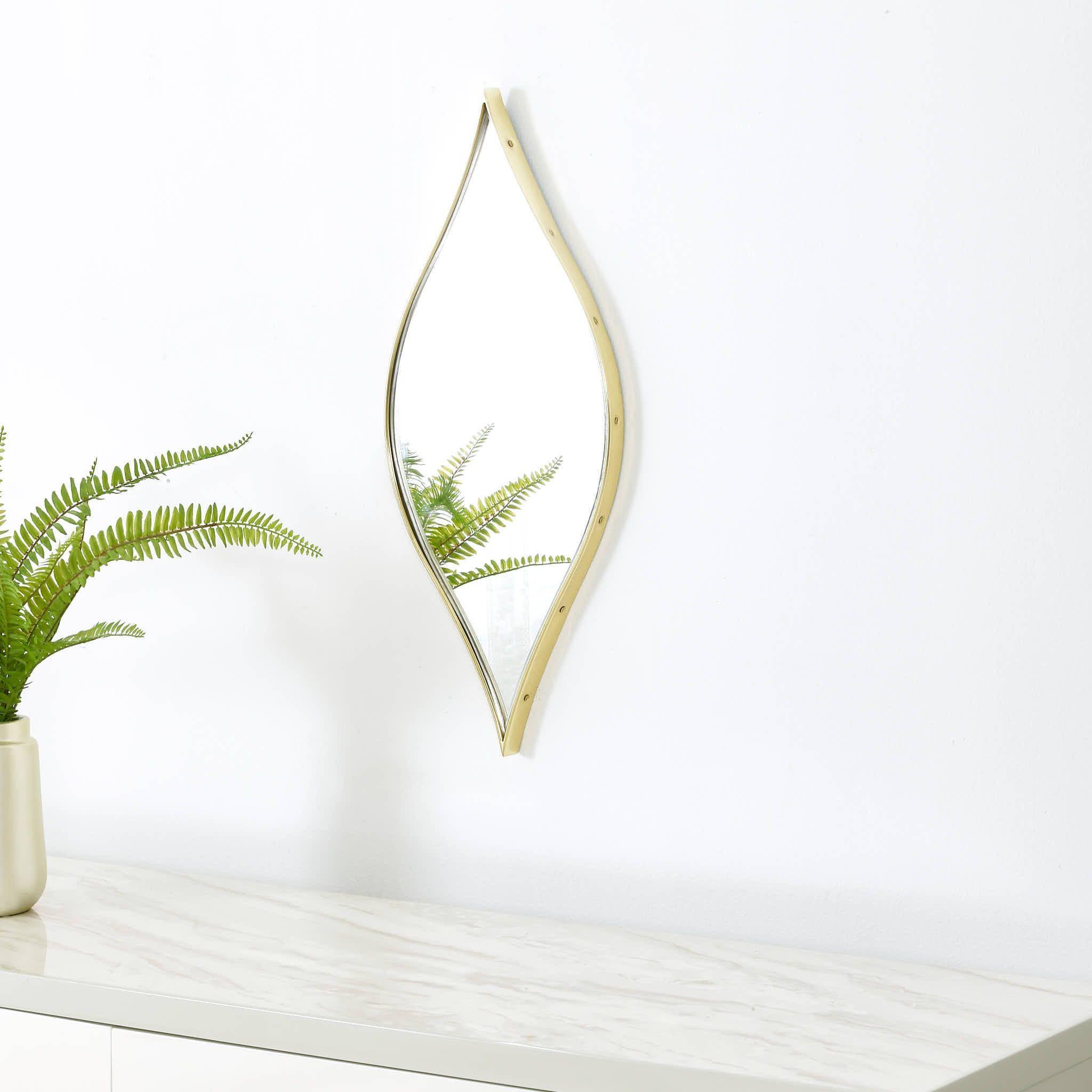 Jube Decorative Wall Mirror, Brass - 31X69 Cm