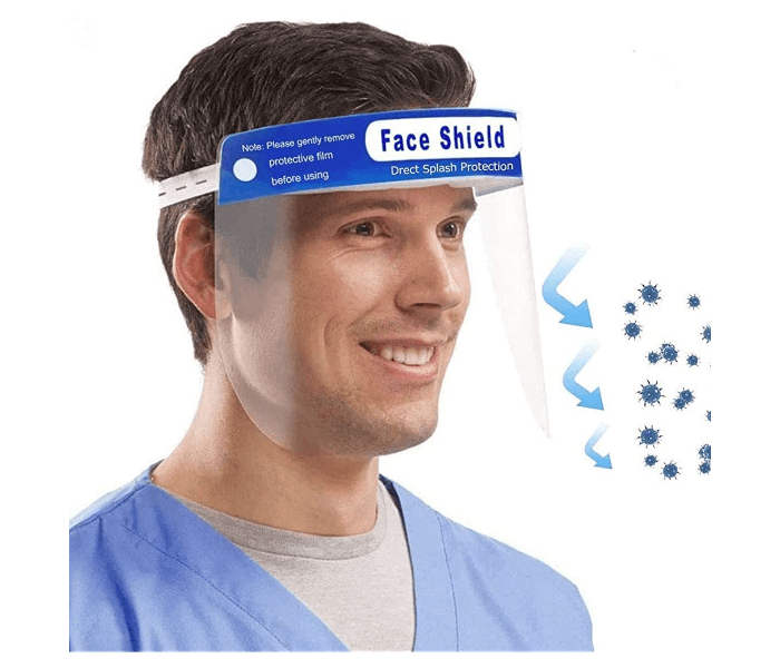 Safety Face Shield Reusable Full Face Transparent Windproof Dustproof With Protective