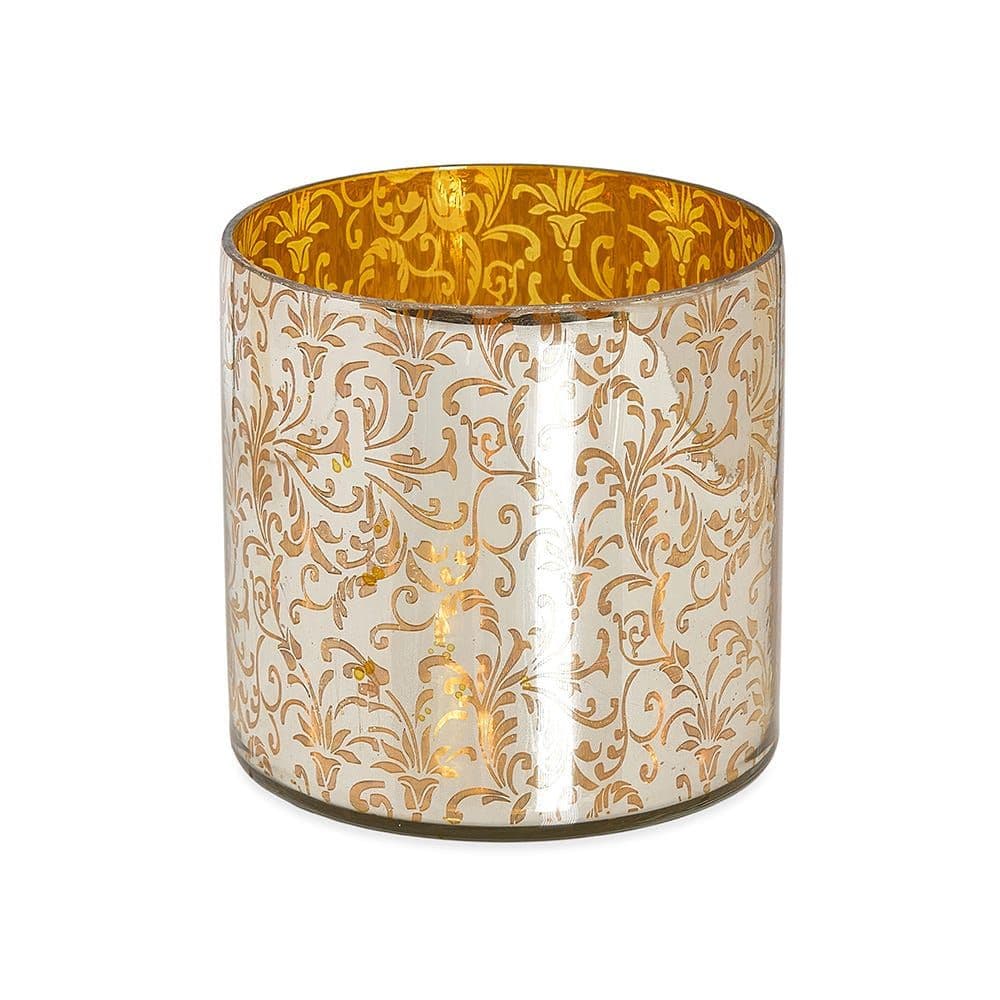 Western Hurricane Candle Holder, Gold - 10X11 Cm